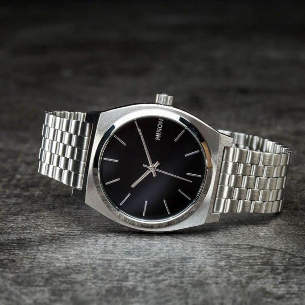 Nixon time teller silver black hotsell